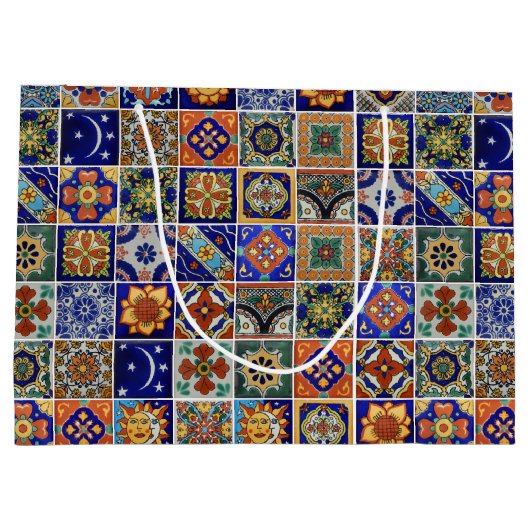 Talavera Tegel Santa Fe Zuidwest Stijl Kleurrijk Groot Cadeauzakje (Achterkant)
