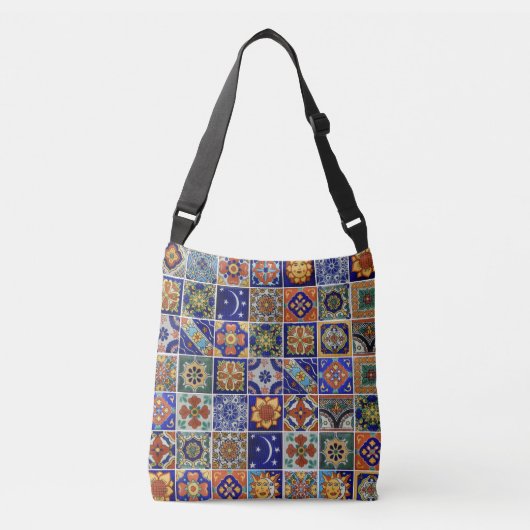 Talavera Tegel Southwest Style Verstelbaar Crossbody Tas (Voorkant)