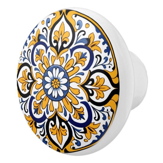 Talavera Tegel Tres Keramische Knop (Rechts)