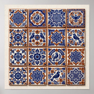 Talavera-tegelerfgoed — Mexicaanse volskunstposter Poster