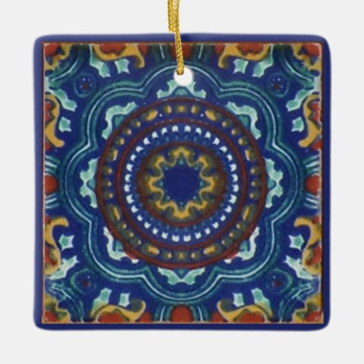 Talavera Tegels 2 Keramisch Ornament (Voorkant)