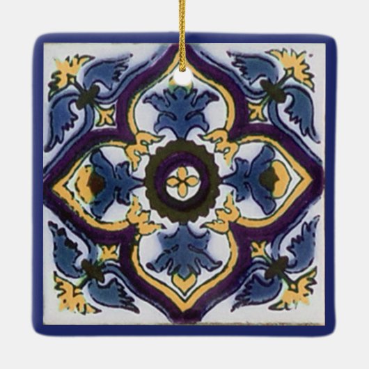 Talavera Tegels 3 Keramisch Ornament (Achterkant)