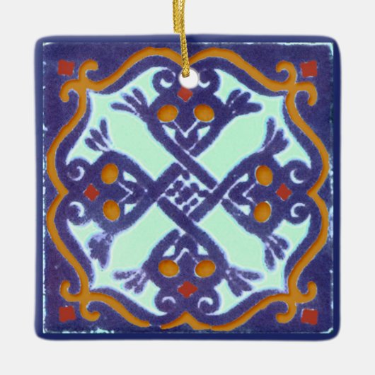 Talavera Tegels 4 Keramisch Ornament (Voorkant)