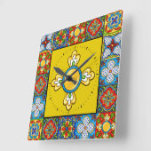 Talavera Tegels AFBEELDINGEN Vierkante Klok (Hoek)