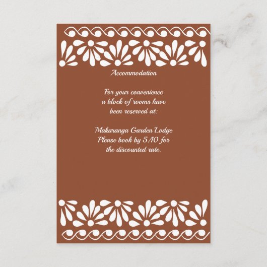 Talavera terracotta boho arch Mexicaanse bruiloft Informatiekaartje (Achterkant)