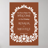 Talavera terracotta boho Mexicaanse bruiloft welko Poster (Voorkant)