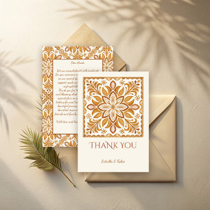 Talavera terracotta  bruiloft bedankkaart