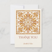 Talavera terracotta bruiloft bedankkaart (Voorkant)