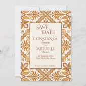 Talavera terracotta  bruiloft save the date (Voorkant)