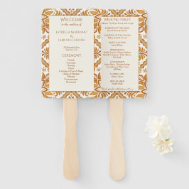 Talavera terracotta Mexicaans huwelijksprogramma Handwaaier