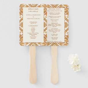 Talavera terracotta Mexicaans huwelijksprogramma Handwaaier