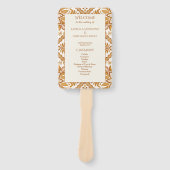 Talavera terracotta Mexicaans huwelijksprogramma Handwaaier (Voorkant)