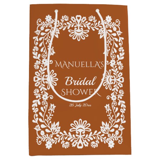 Talavera terracotta Mexicaans vrijgezellenfeest Medium Cadeauzakje (Voorkant)