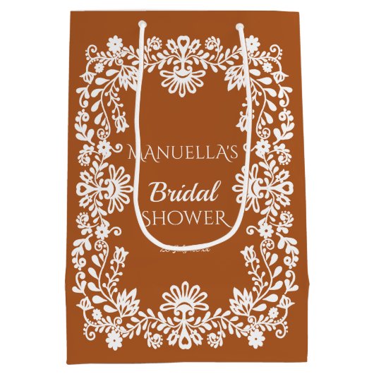 Talavera terracotta Mexicaans vrijgezellenfeest Medium Cadeauzakje (Achterkant)