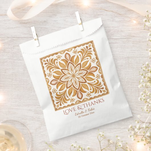 Talavera terracotta  Mexicaanse bruiloft gunsten Bedankzakje (Geknipt)