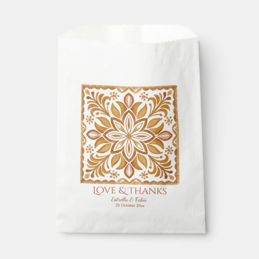 Talavera terracotta  Mexicaanse bruiloft gunsten Bedankzakje (Voorkant)