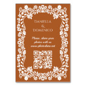 Talavera terracotta Mexicaanse bruiloft Kaart (Achterkant)