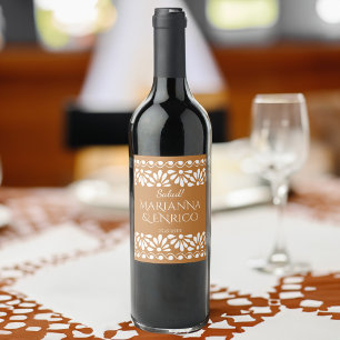 Talavera terracotta Mexicaanse fiesta monografie Wijn Etiket