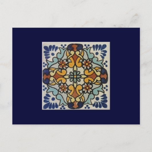 Talavera Tile 2 Post Card Briefkaart (Voorkant)