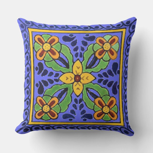 Talavera Tile Buitenkussen (Voorkant)