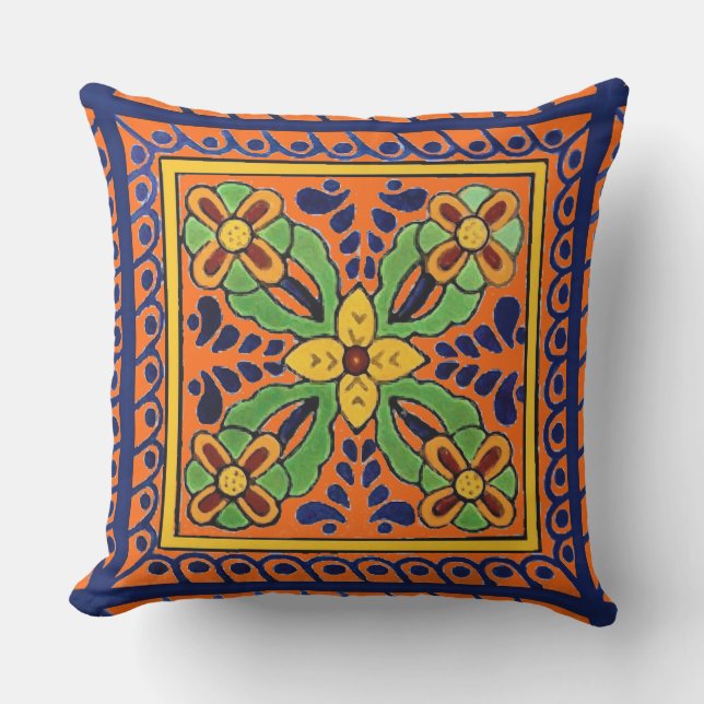 Talavera Tile Buitenkussen (Voorkant)