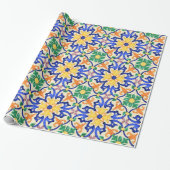 Talavera Tile Cadeaupapier (Uitgerold)