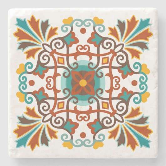 Talavera Tile Stenen Onderzetter (Voorkant)