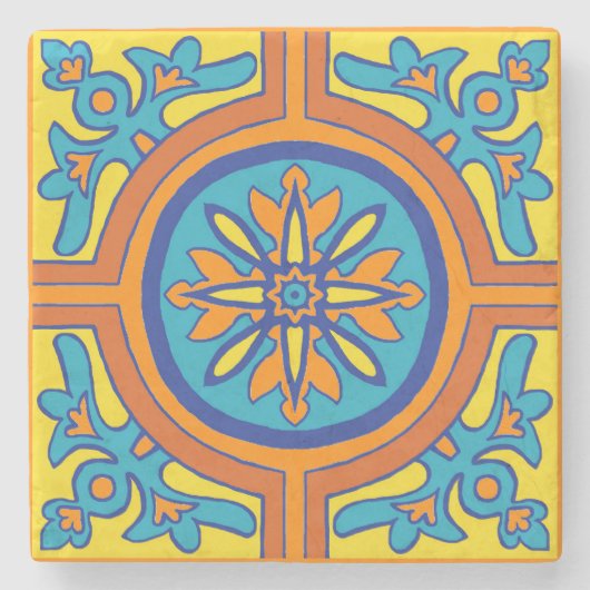 Talavera Tile Stenen Onderzetter (Voorkant)