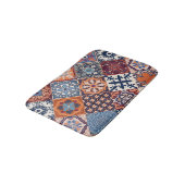 Talavera Tles Orange Sky Navy Blue Burgundy Red Badmat (Gekanteld)