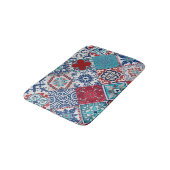 Talavera Tles Turquoise Denim Blue Red White  Badmat (Gekanteld)