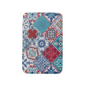 Talavera Tles Turquoise Denim Blue Red White  Badmat (Voorkant Verticaal)