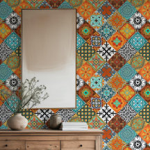 Talavera Tles Turquoise Teal Oranje Zwart Wit