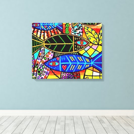 Talavera Vis In Liefde Canvas (Insitu (Houten vloer))