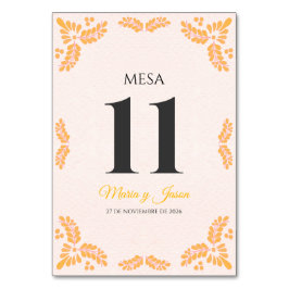 Talavera Yellow Floral Minimalist Spanish Wedding Kaart