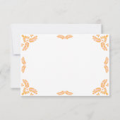 Talavera Yellow Floral Minimalist Spanish Wedding RSVP Kaartje (Achterkant)