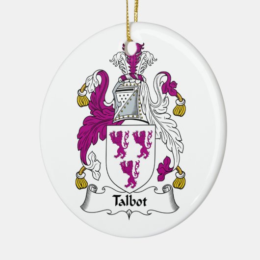 Talbot Family Crest Keramisch Ornament (Links)