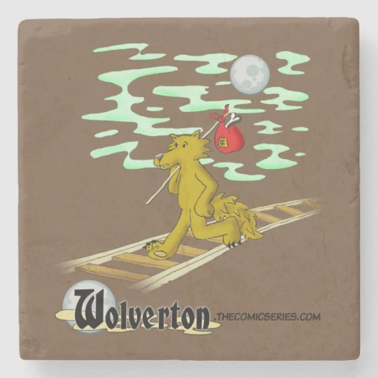 Talbot op de Sporen Stenen Onderzetter (Voorkant)