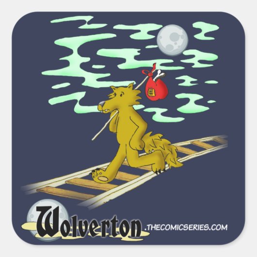 Talbot op de Sporen Vierkante Sticker (Voorkant)