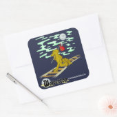 Talbot op de Sporen Vierkante Sticker (Envelop)