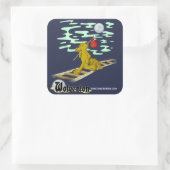 Talbot op de Sporen Vierkante Sticker (Tas)