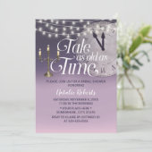 Tale as Old as Time Paars Ombre Vrijgezellenfeest Kaart (Staand voorkant)