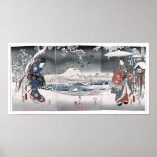 Tale of Genji Toyokuni Hiroshige Fine Japans Poster