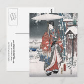 Tale of Genji Toyokuni Hiroshige Japanese Fine Art Briefkaart (Voorkant / Achterkant)
