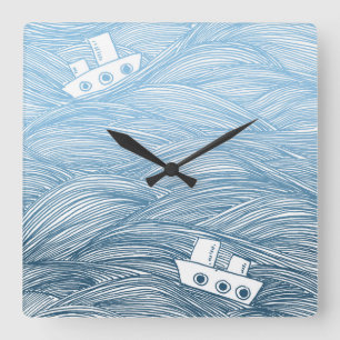 Tale of Two Ships Vierkante Klok