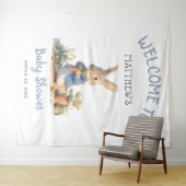 Tale Peter Rabbit Boy Baby shower Wandkleed (In Situ (horizontaal))