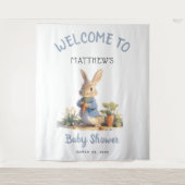 Tale Peter Rabbit Boy Baby shower Wandkleed (Voorkant)