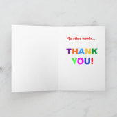 Talen Bedankt Card (Binnen)