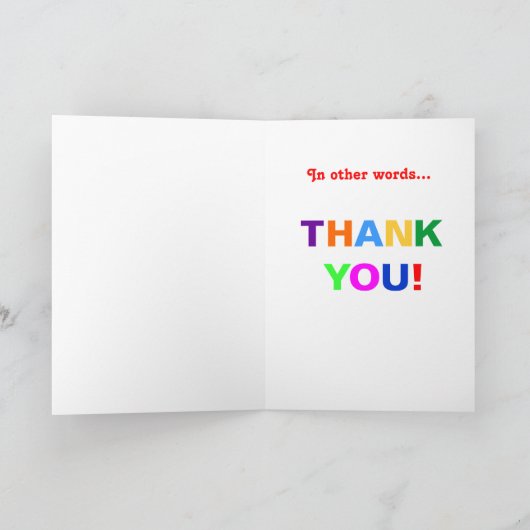 Talen Bedankt Card (Binnen)