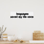 Talen bewaarde mijn leven eens poster (Keuken)