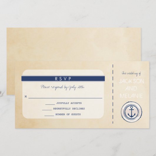 Talen Cruise Ship Instapass RSVP 2 Bedankkaart (Voorkant / Achterkant)